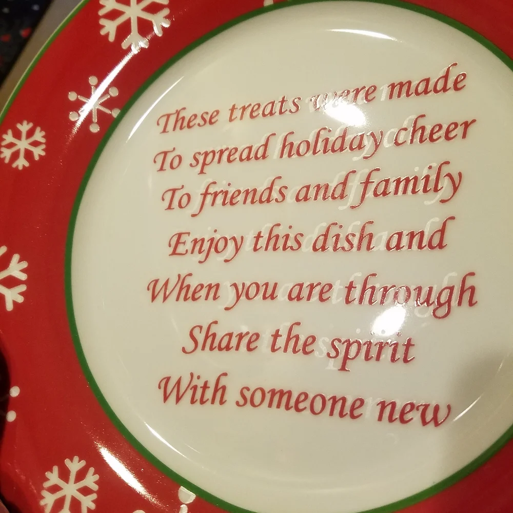 Old Time Pottery Christmas Sharing Plate